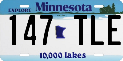 MN license plate 147TLE