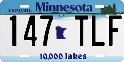 MN license plate 147TLF