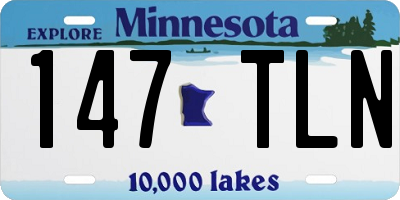 MN license plate 147TLN