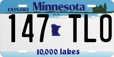 MN license plate 147TLO