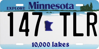 MN license plate 147TLR