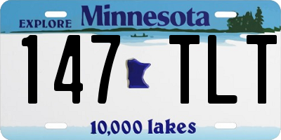 MN license plate 147TLT