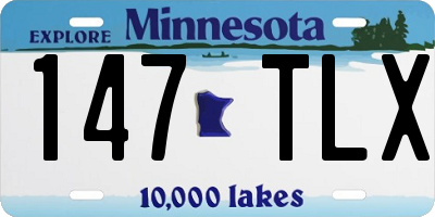 MN license plate 147TLX