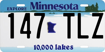 MN license plate 147TLZ