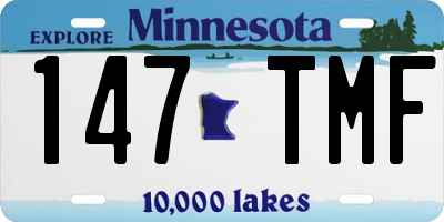 MN license plate 147TMF