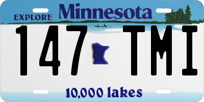 MN license plate 147TMI