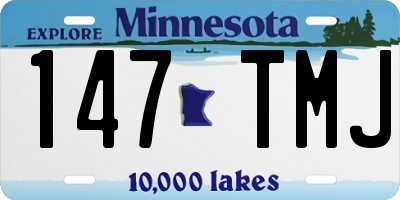 MN license plate 147TMJ