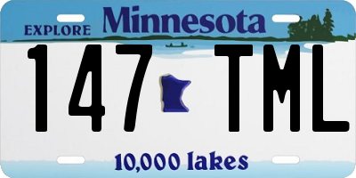 MN license plate 147TML