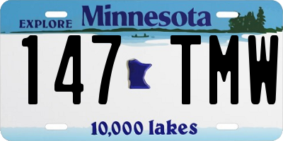 MN license plate 147TMW