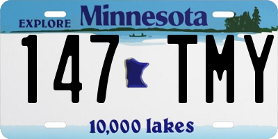 MN license plate 147TMY