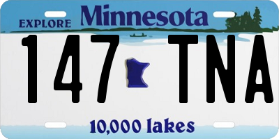 MN license plate 147TNA