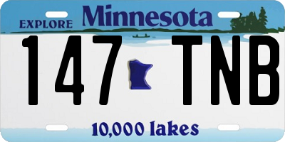 MN license plate 147TNB