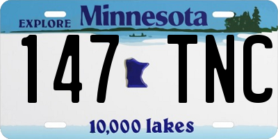 MN license plate 147TNC