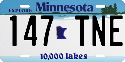 MN license plate 147TNE
