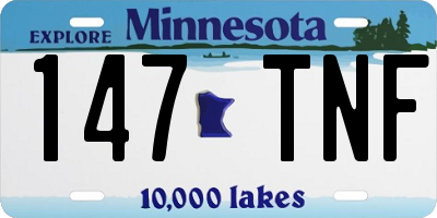 MN license plate 147TNF