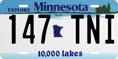 MN license plate 147TNI