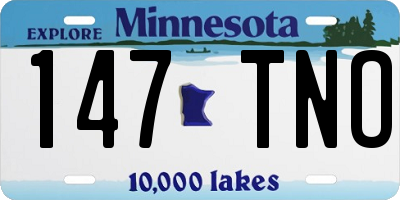 MN license plate 147TNO