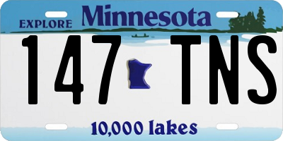 MN license plate 147TNS
