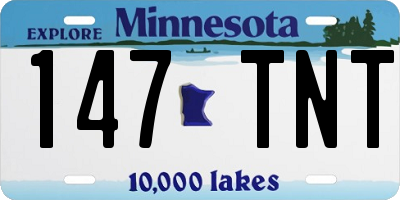 MN license plate 147TNT