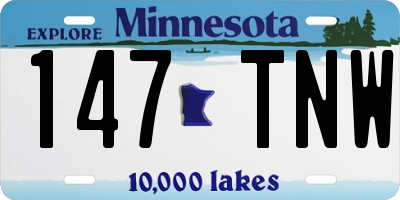 MN license plate 147TNW