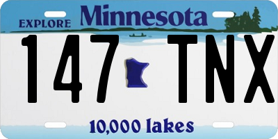 MN license plate 147TNX