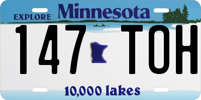 MN license plate 147TOH