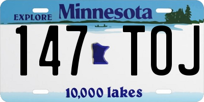 MN license plate 147TOJ