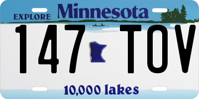 MN license plate 147TOV