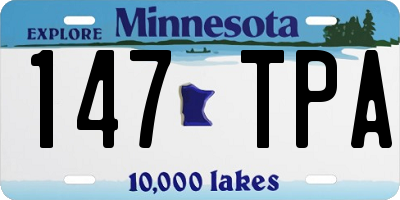 MN license plate 147TPA