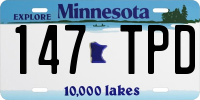 MN license plate 147TPD