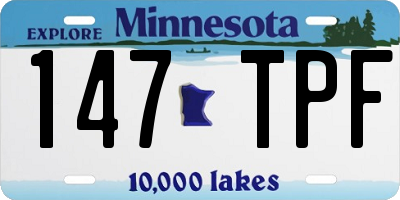 MN license plate 147TPF