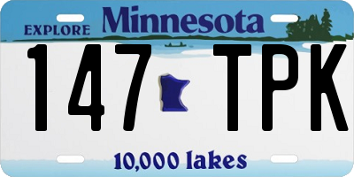 MN license plate 147TPK