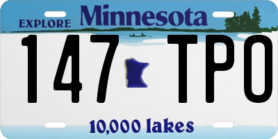 MN license plate 147TPO