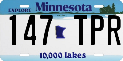 MN license plate 147TPR