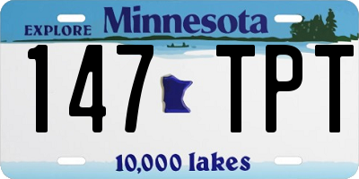 MN license plate 147TPT