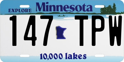 MN license plate 147TPW