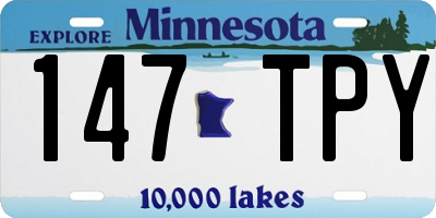 MN license plate 147TPY