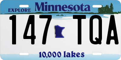 MN license plate 147TQA