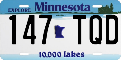 MN license plate 147TQD