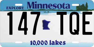 MN license plate 147TQE