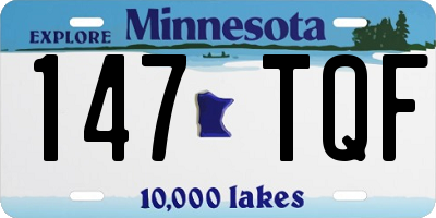 MN license plate 147TQF
