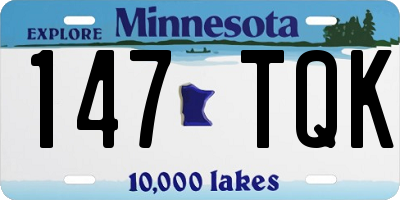 MN license plate 147TQK