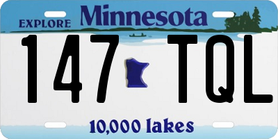MN license plate 147TQL