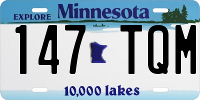 MN license plate 147TQM