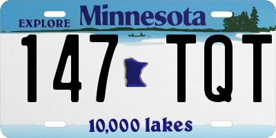 MN license plate 147TQT