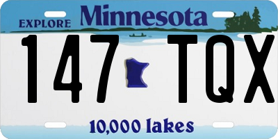 MN license plate 147TQX