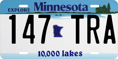 MN license plate 147TRA
