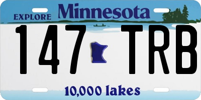 MN license plate 147TRB