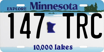 MN license plate 147TRC