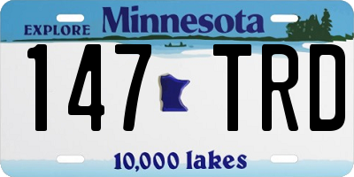 MN license plate 147TRD